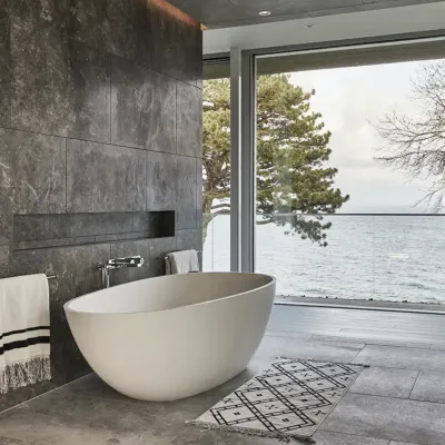 Boheme XL 180 - Badekar 180x90, Massiv matt hvit SolidTec®