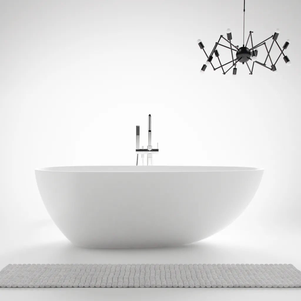 Boheme XL 180 - Badekar 180x90, Massiv matt hvit SolidTec®