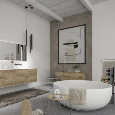 Cheese Ø135 - Badekar Ø135, Solid Matt Hvit SolidTec®