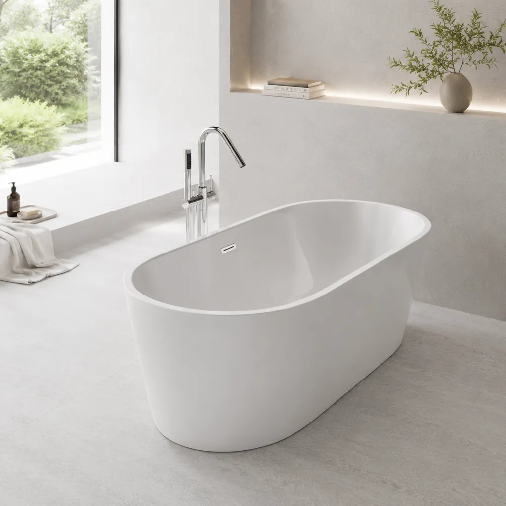 Milano Cello 165 - Badekar 165x72 cm, Blank Hvit