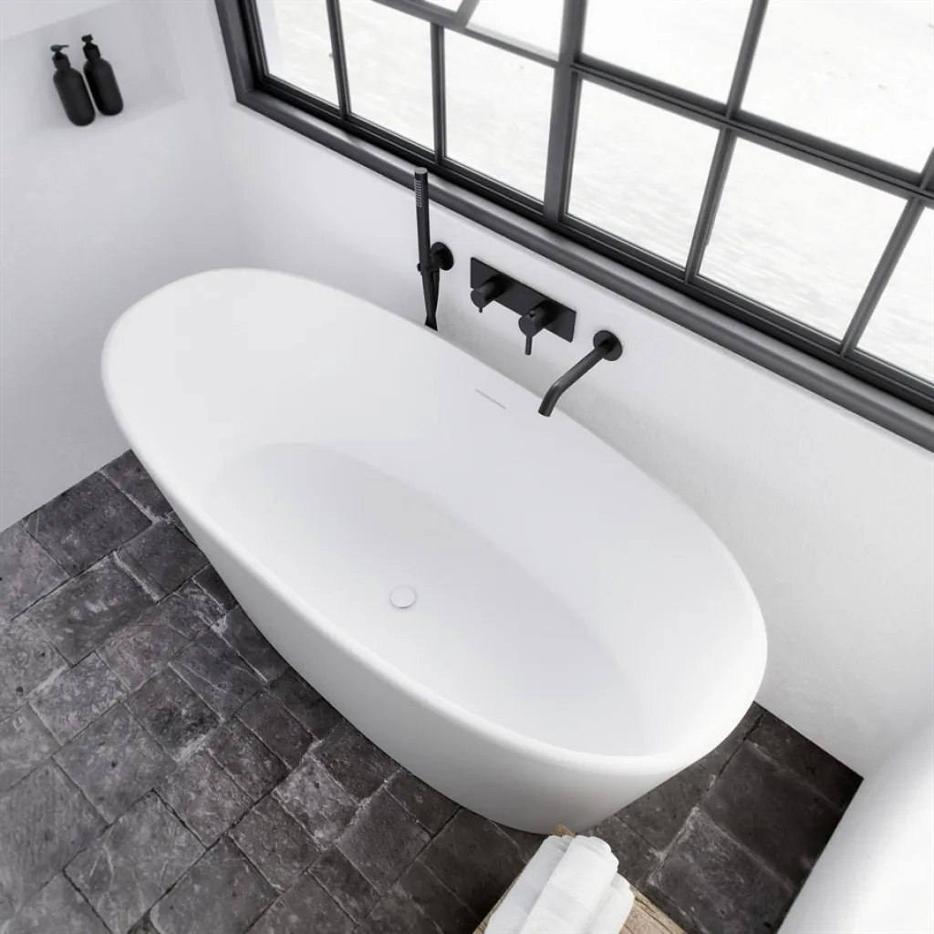 Casa 158 - Badekar 158 x 70, Solid Matt Hvit SolidTec®