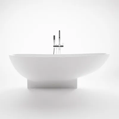 Boheme 182H - Badekar 182x82 x 59h, Massiv matt hvitt SolidTec®
