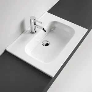ArkiLife® Smart D 60 - 61x46,5 cm Hvit porselensvask