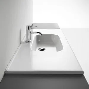 ArkiLife® Smart D 100 - 101x46,5 cm Hvit porselensvask