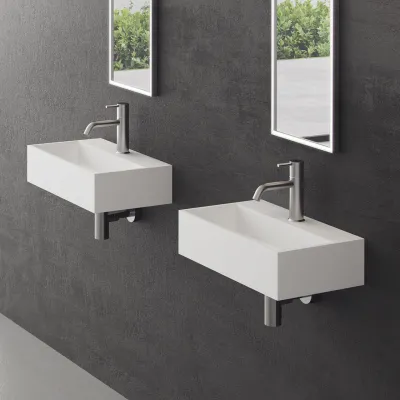 Kubo 50 - 50x30 Massiv Matt Hvit SolidTec®