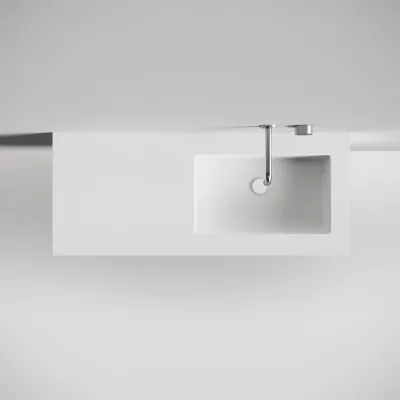 Copenhagen Chic 120R - Baderomsmøbler, Corian®, Matt hvit