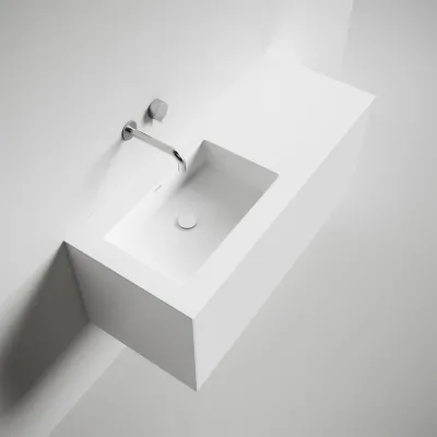 Copenhagen Chic 120L - Baderomsmøbler, Corian®, Matt hvit