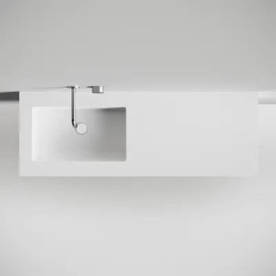 Copenhagen Chic 140L - Baderomsmøbler, Corian®, Matt hvit