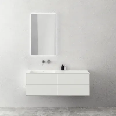 Copenhagen Chic 140L - Baderomsmøbler, Corian®, Matt hvit