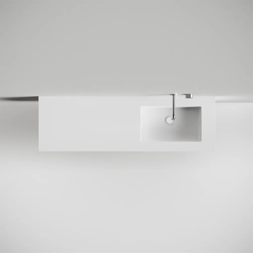 Copenhagen Chic 160R - Baderomsmøbler, Corian®, Matt hvit