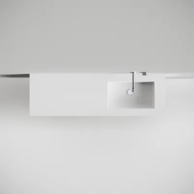 Copenhagen Chic 160R - Baderomsmøbler, Corian®, Matt hvit