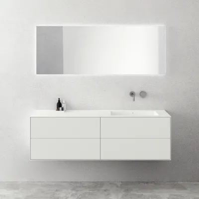Copenhagen Chic 160R - Baderomsmøbler, Corian®, Matt hvit