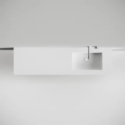 Copenhagen Chic 180R - Baderomsmøbler, Corian®, Matt hvit