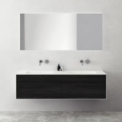 Copenhagen Chic 180D - Corian®, røkt svart eik