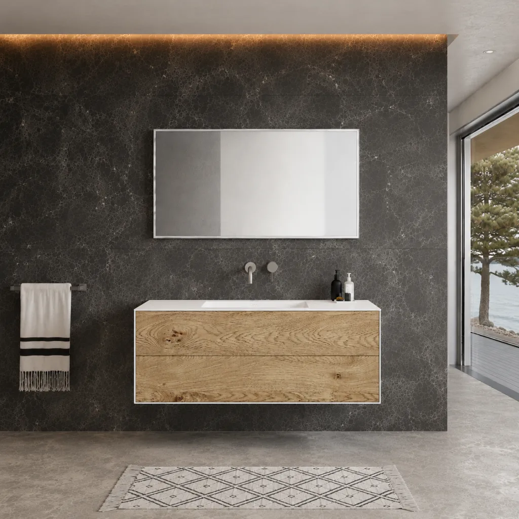 Copenhagen Chic 120 - Mathvid Corian® med rå vill eik