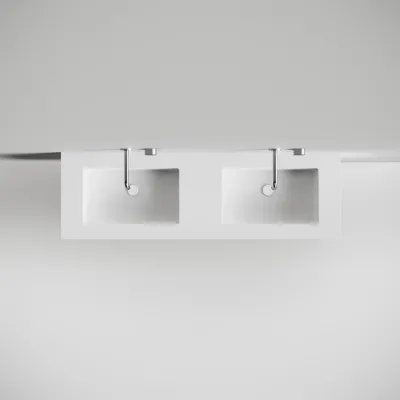 Copenhagen Chic 160D - Baderomsmøbler, Corian®, Matt hvit
