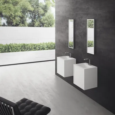 Compact Waterproof 50x40 - Vaskeskap, Matt Hvit SolidTec®