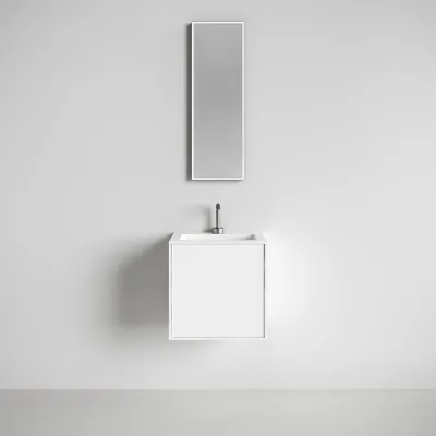 Compact Waterproof 50x40 - Vaskeskap, Matt Hvit SolidTec®