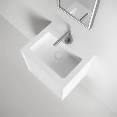 Compact Waterproof 50x40 - Vaskeskap, Matt Hvit SolidTec®