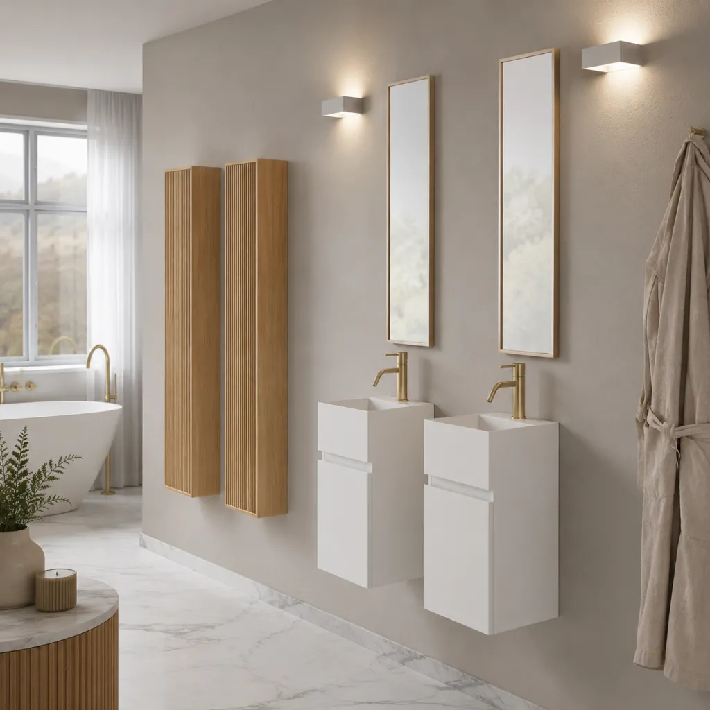 Compact 05 - Vaskeskap 32x28, Matt Hvit SolidTec®