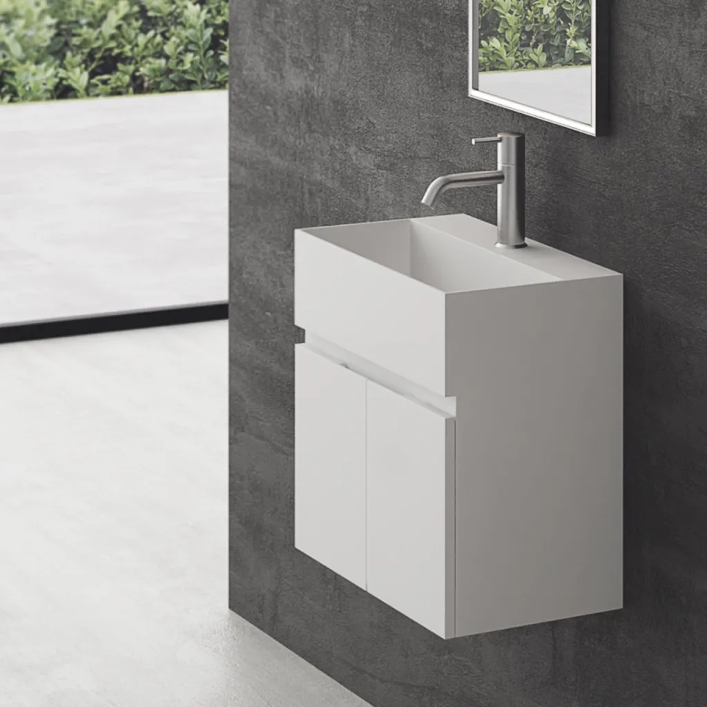 Compact 06 - Vaskeskap 50x30, Matt Hvit SolidTec®