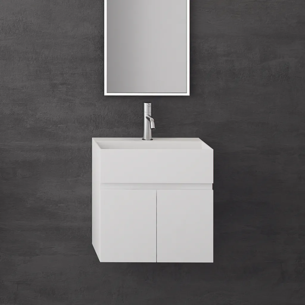 Compact 06 - Vaskeskap 50x30, Matt Hvit SolidTec®