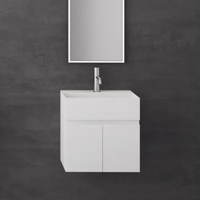 Compact 06 - Vaskeskap 50x30, Matt Hvit SolidTec®