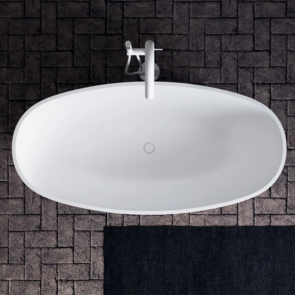 Pulcher® Mood 165 - Badekar 165x78, Matt Hvit SolidTec®