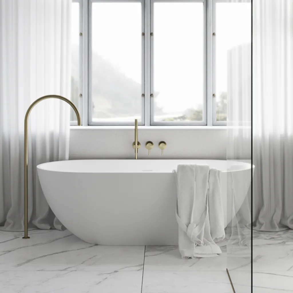 Pulcher® Mood 165 - Badekar 165x78, Matt Hvit SolidTec®