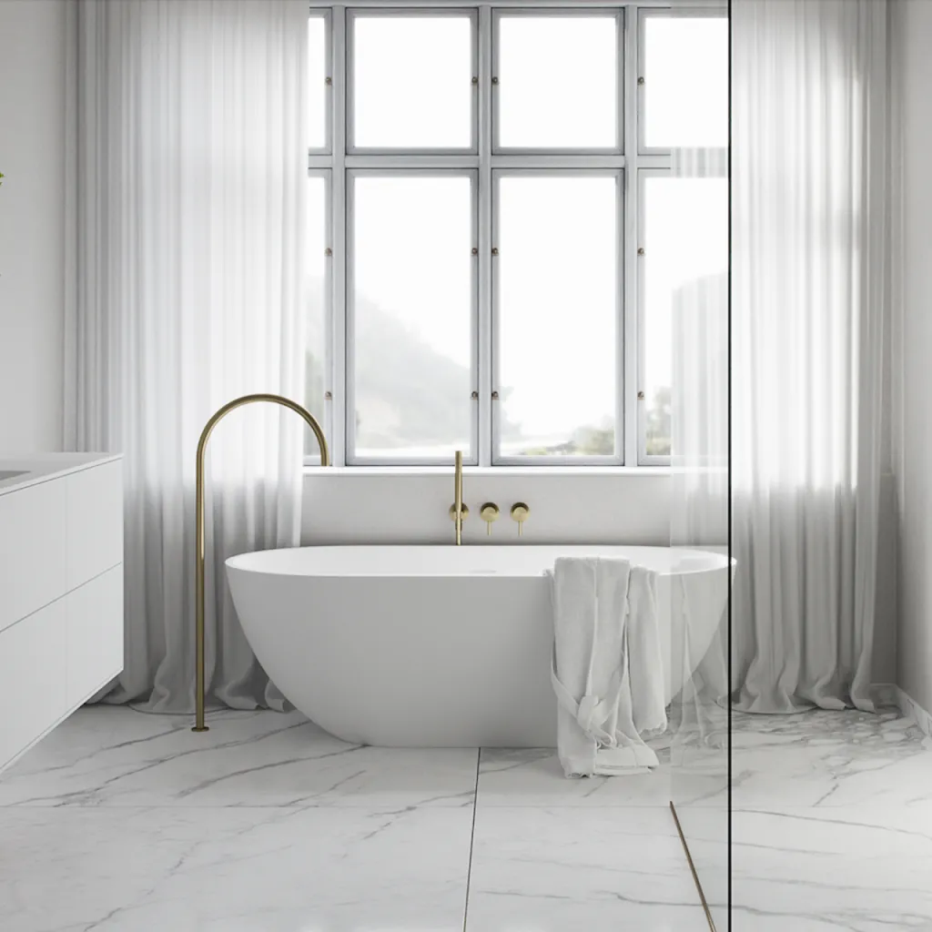 Pulcher® Mood 165 - Badekar 165x78, Matt Hvit SolidTec®