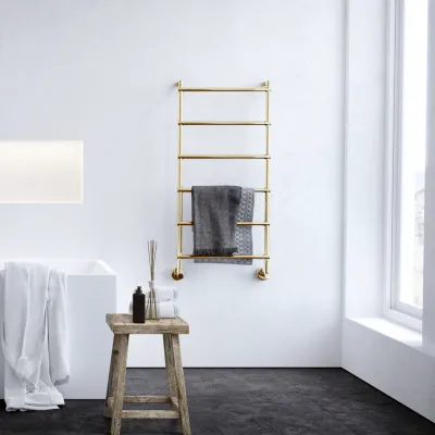 Vetro DeLuxe 442/6 - Vannbasert håndkletørker, messing natur