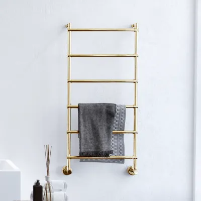 Vetro DeLuxe 442/6 - Vannbasert håndkletørker, messing natur