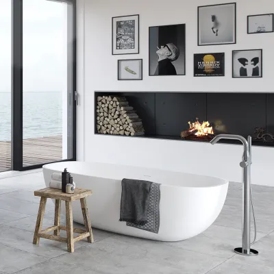 New Deep 162 - Badekar 162x80, Massiv matt hvit SolidTec®