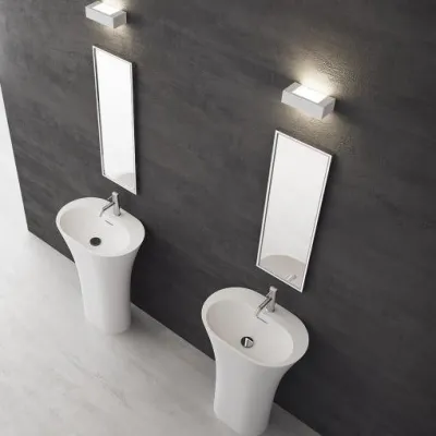White Bucatini - 90hx63x42 sokkelvask, Mathvid SolidTec®