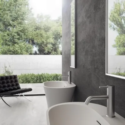 White Bucatini - 90hx63x42 sokkelvask, Mathvid SolidTec®