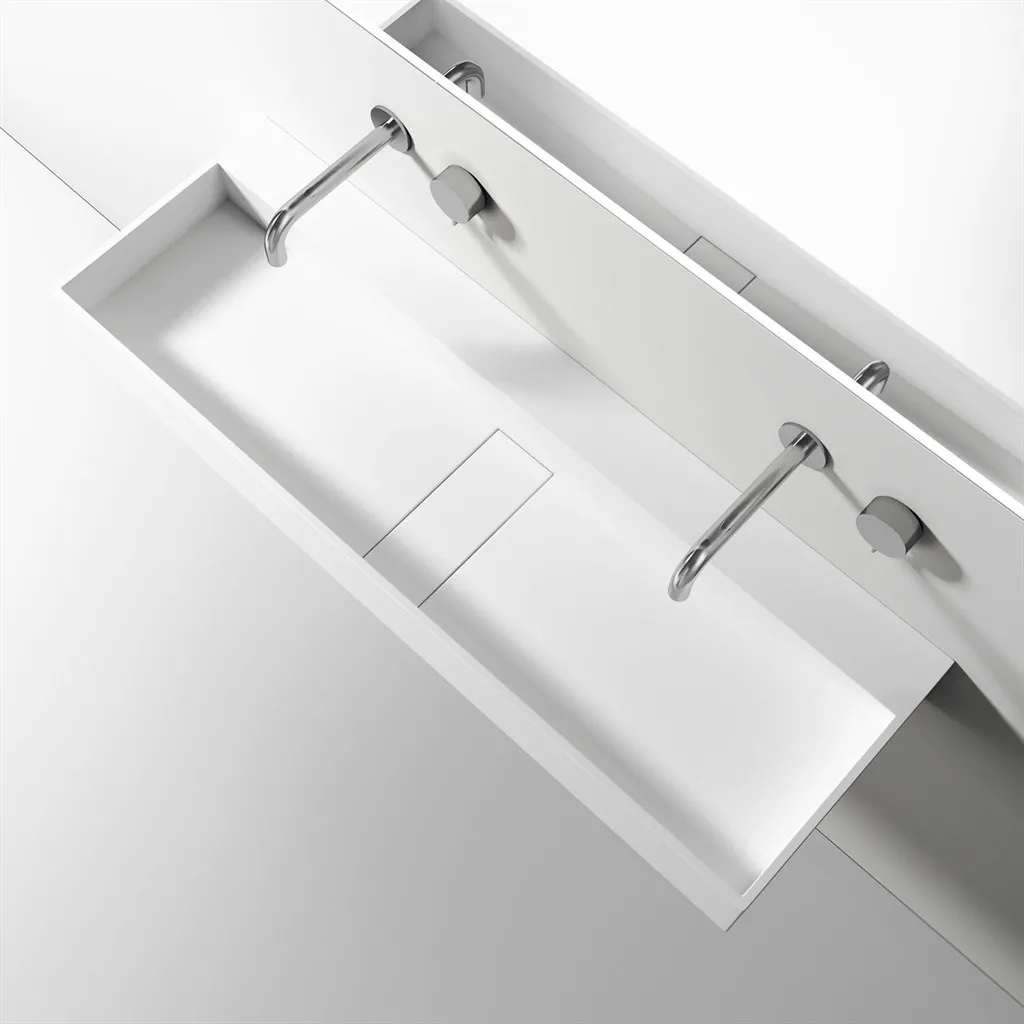 Contract 120 - 120x40 cm Servant, Matt Hvit SolidTec®