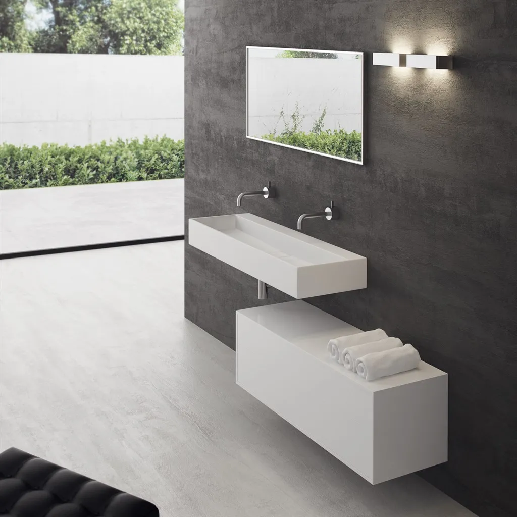 Contract 120 - 120x40 cm Servant, Matt Hvit SolidTec®