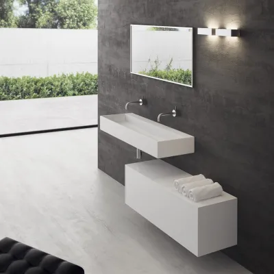 Contract 120 - 120x40 cm Servant, Matt Hvit SolidTec®