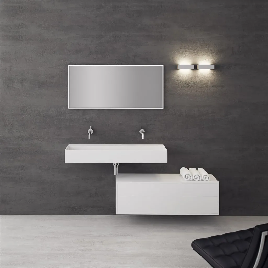 Contract 120 - 120x40 cm Servant, Matt Hvit SolidTec®