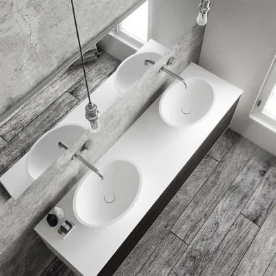 Spoon 52 - 52x38 Servant, Matt hvit SolidTec®