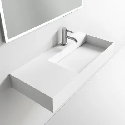Kubo Inside 90R - Håndvask, matt hvit SolidTec®