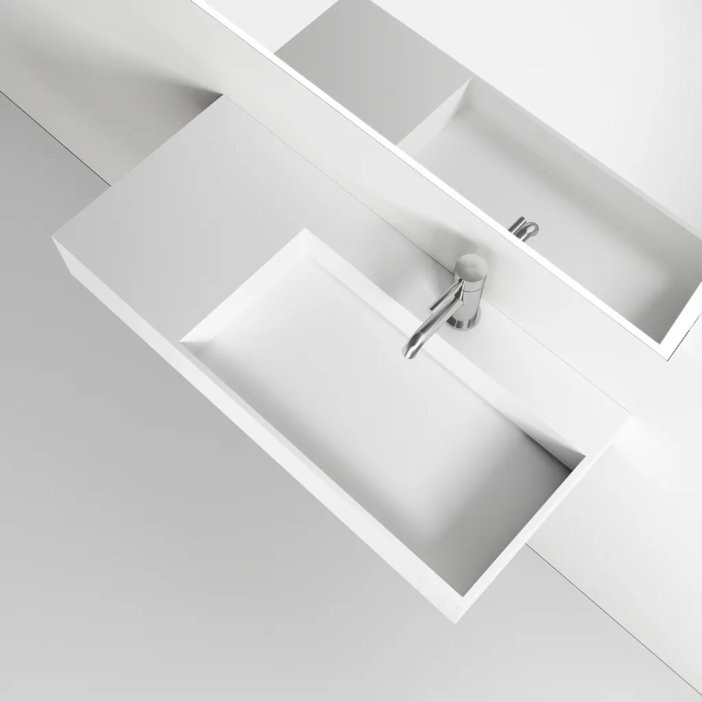 Kubo Inside 90R - Håndvask, matt hvit SolidTec®