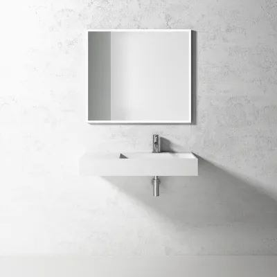 Kubo Inside 90R - Håndvask, matt hvit SolidTec®