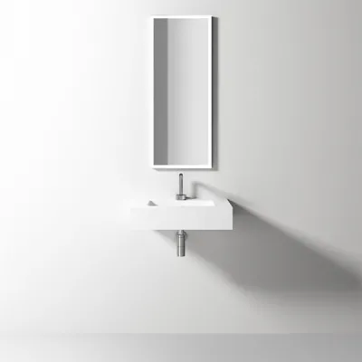 Waterproof 60 - 60x40 Servant, Matt hvit SolidTec®