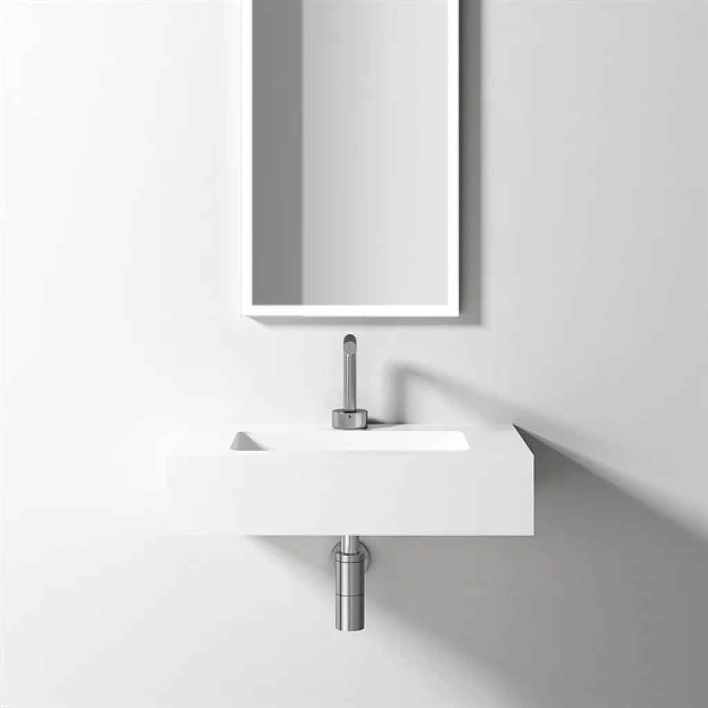 Waterproof 60 - 60x40 Servant, Matt hvit SolidTec®