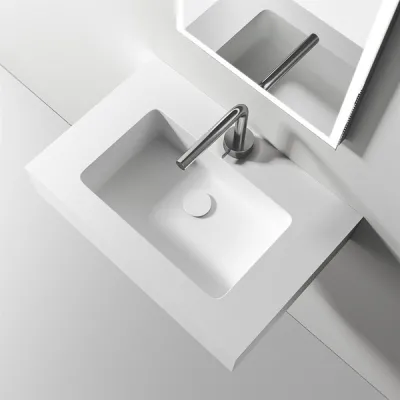 Waterproof 60 - 60x40 Servant, Matt hvit SolidTec®