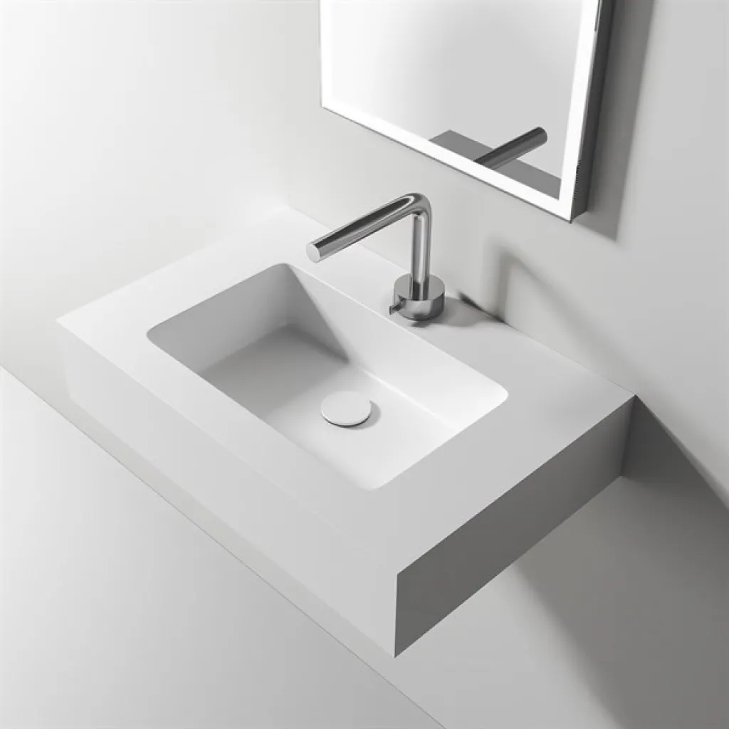 Waterproof 60 - 60x40 Servant, Matt hvit SolidTec®