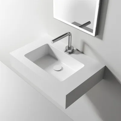 Waterproof 60 - 60x40 Servant, Matt hvit SolidTec®