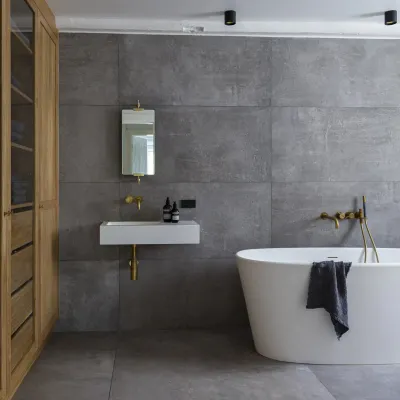 Waterproof 70L - 70x32 cm vask til venstre, Matt Hvit SolidTec®