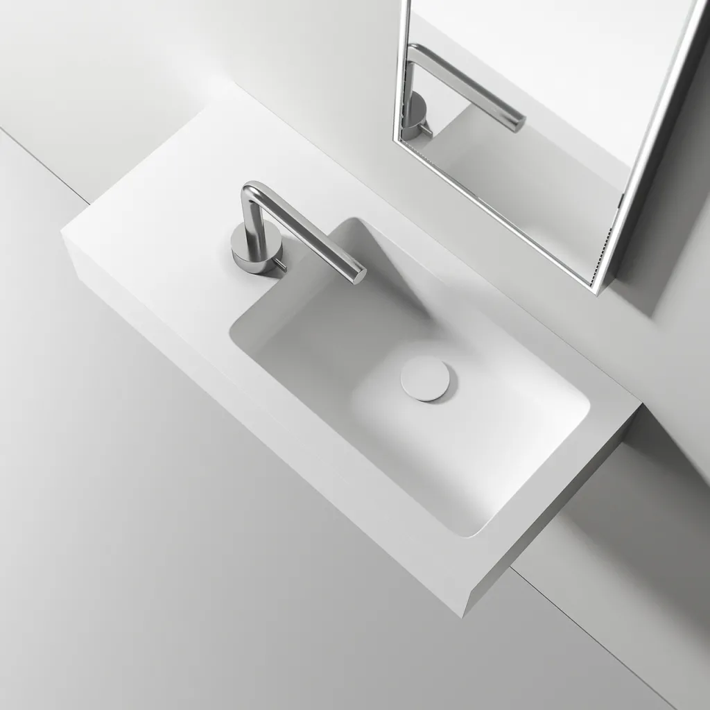 Waterproof 70R - 70x32 Massiv Matt Hvit SolidTec®